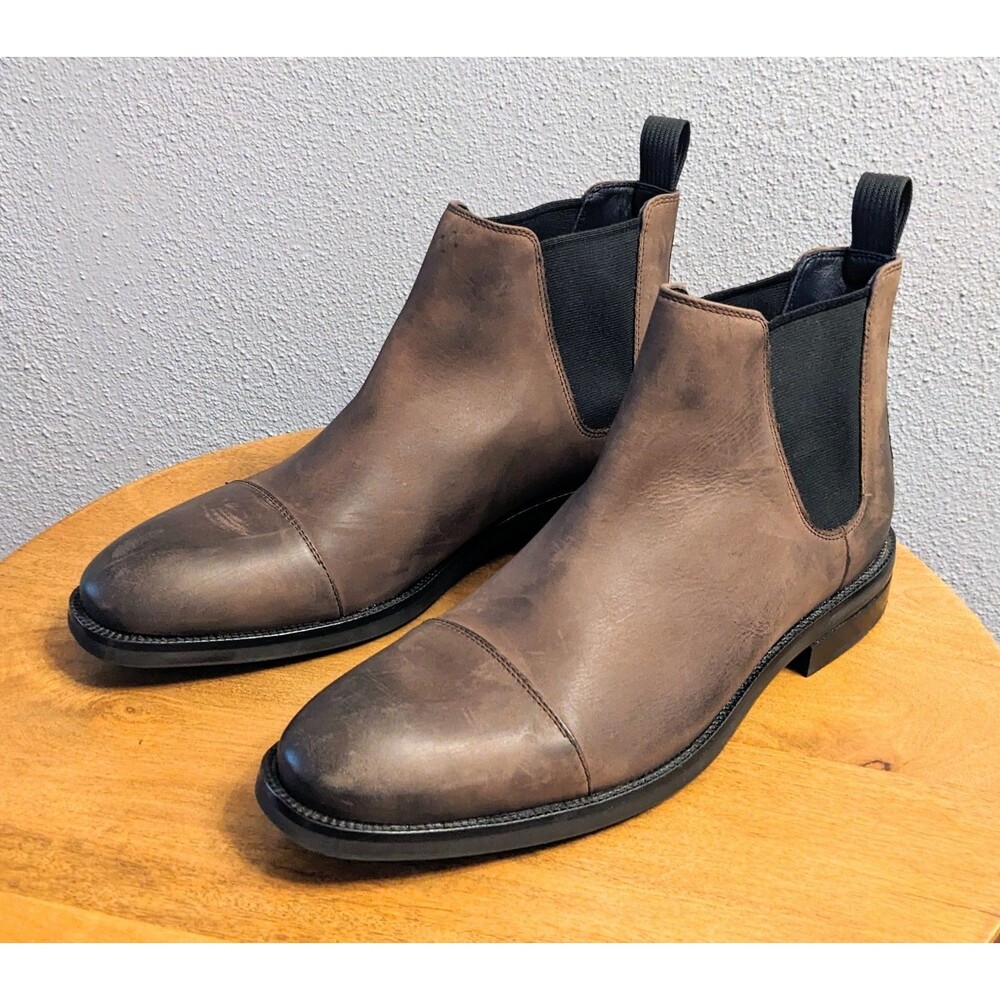 Cole Haan Wagner Grand Chelsea Boots Men's 9 M Brown Leather Waterproof C28639